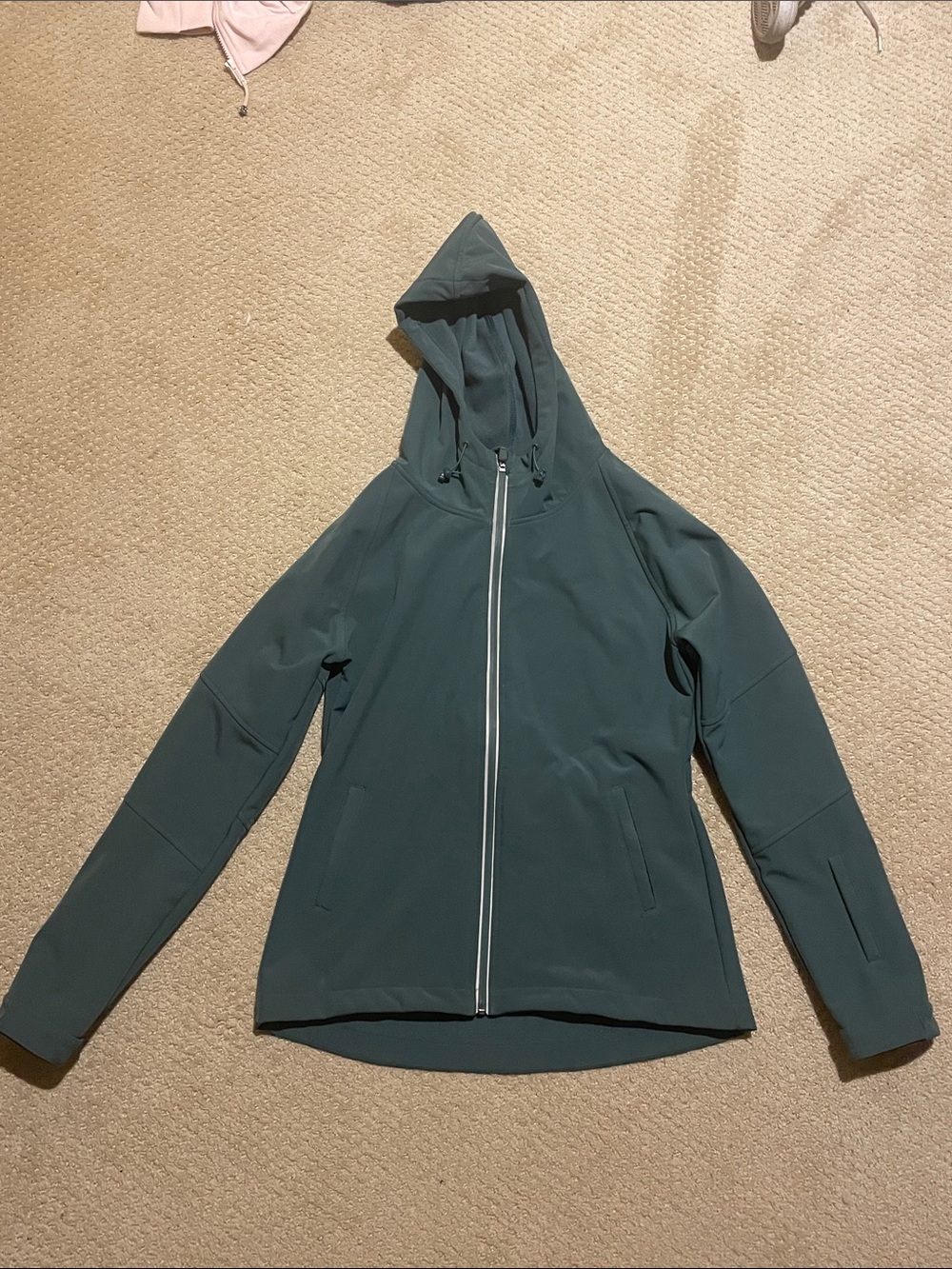 Fabletics Women's Hooded Zip Jacket - Deep Teal